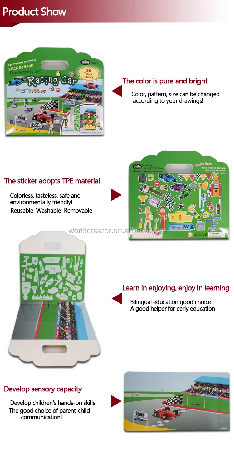 Hot selling cartoon PP clear toy sticker printing factory