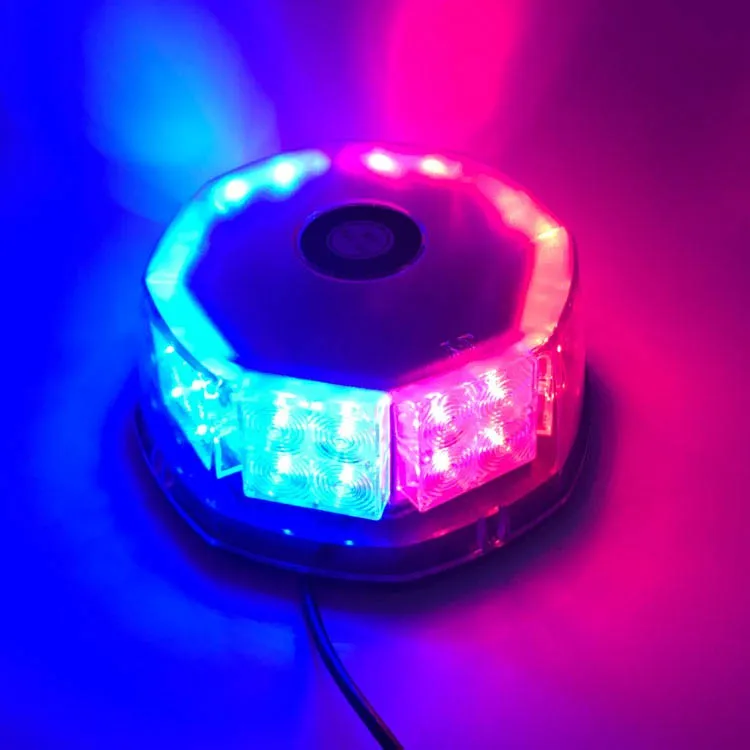 12v 32w Red Blue White Amber Car Led Flashing Strobe Beacon