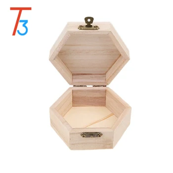 unfinished wood box with divider