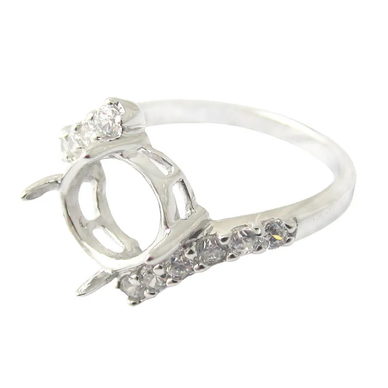 

Beadsnice ID 27337 925 sterling setting without stones wholesale jewelry accessories silver ring