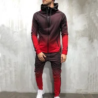 

Factory Top Selling Zipper Through Low MOQ Mens Hooded Tracksuit