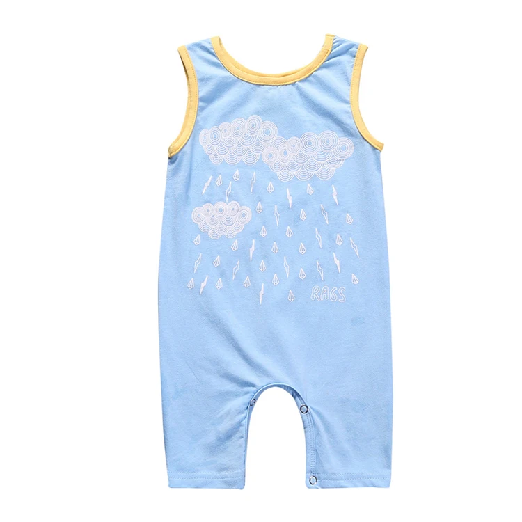 

2019 New Design Knitted Baby Romper Boys Sleeveless Romper Wholesale Kids Romper, As picture