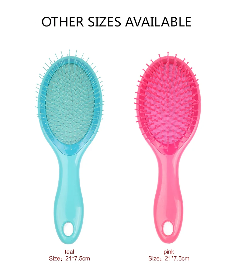 EUREKA DS19886-B Detangling Hair Brush 0.7mm Nylon pins Hair Brush Fasion Color Hair Brush