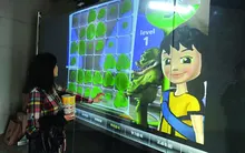 24 inch interactive touch foil film, 6 touch points capacitive film for window shop