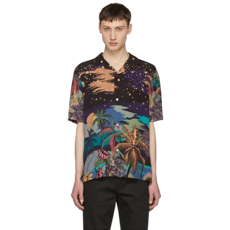 batik print shirt mens