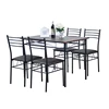 Contracted design 4-seat MDF material dining table/dining chair