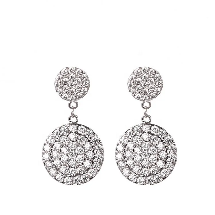

High Quality Women Wedding Jewelry Pressed Flower Earrings, White