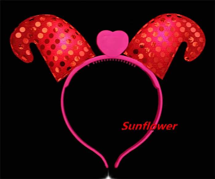 Women Girl Sequin Light Blinking LED Sheep Headband font b Fancy b font font b Dress
