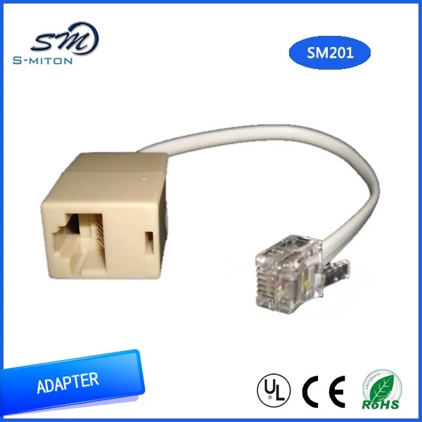 Rj11 Male To Rj45 Female 6p4c Plug To 8p8c Socket Adapter Buy 8p8c Socket Adapter6p4c Plug To 0320