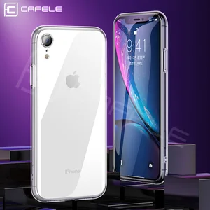 CAFELE cell phone water resistant cover black water proof tempered glass case for apple iphone cover film thin case for XR