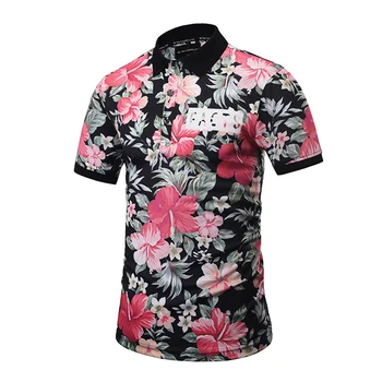 Cheap Uniform Blank Polo Shirts High Quality Color Combination Bulk Sublimated Custom Shirt Flower Print