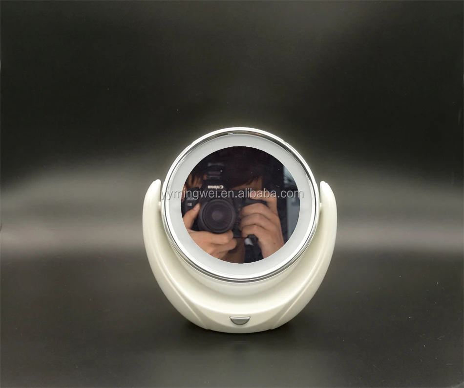 China supplier best selling lighted vanity table top makeup mirror double sided magnifying 5X fancy makeup mirror