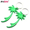 Deft design palm tree bottle opener key chain