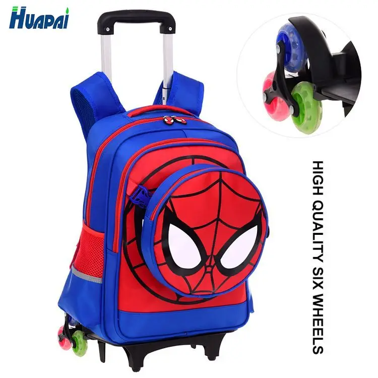 

China manufacture trolly school bags with wheels and lunch bags competitive trolley bag for kids, Colorful