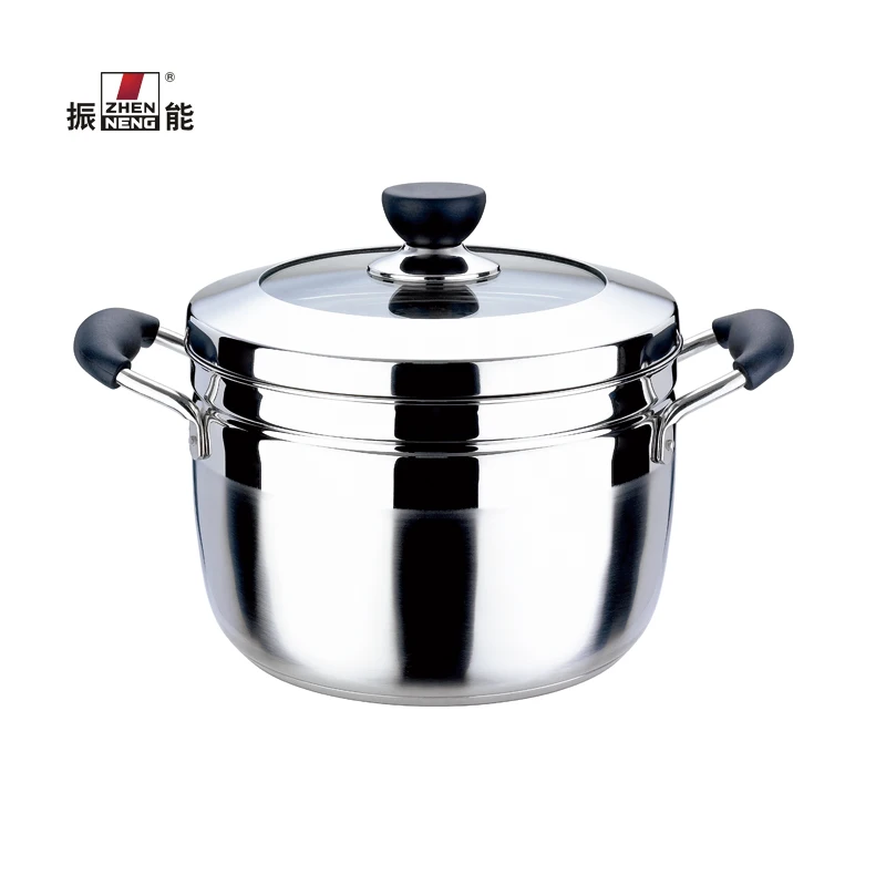 20cm Stainless Steel Steamer And Cooking Pots 2 Tier Food Steamer Pot   HTB1Gv4aXBOD3KVjSZFFq6An9pXaQ 