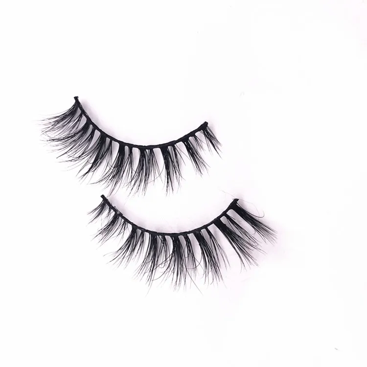 

3d whole sale vendor 100% siberian mink eyelashes full strip highly extension, Black