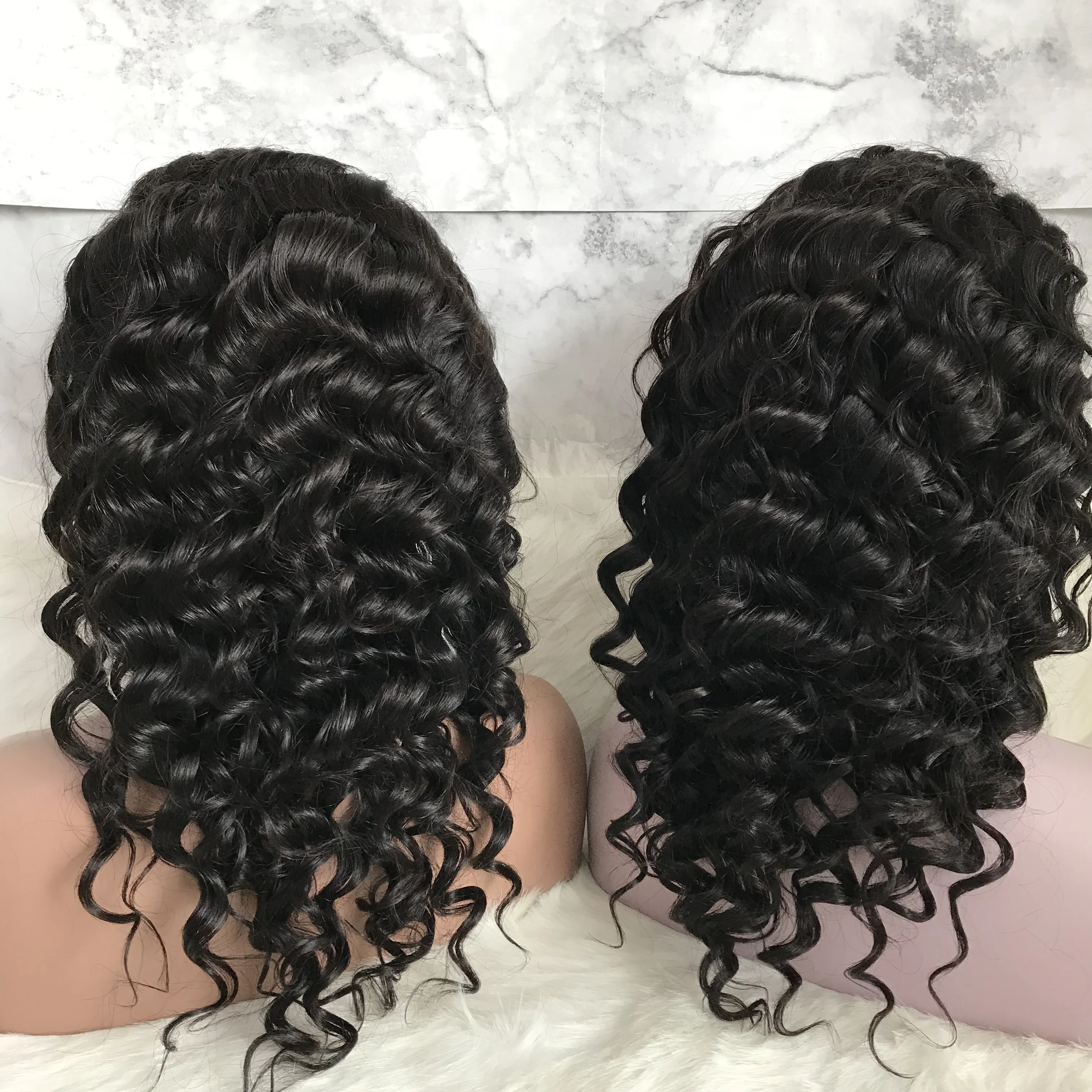 

Wholesale Alibaba Brazilian Full lace Wig Baby Hair Loose Wave Full Lace Wig