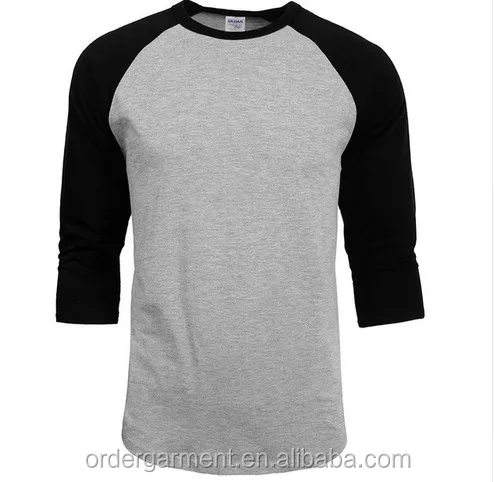 

Wholesale Men's Raglan T Shirt in brand clothing Hip Hop men Spring Autumn Fashion Solid 100% Cotton Top Tee fashion new T-shirt, Customized