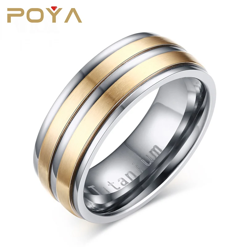 

Titanium Carbide Men's Ring Wedding Rings 8mm USA Size Engraved "Titanium"