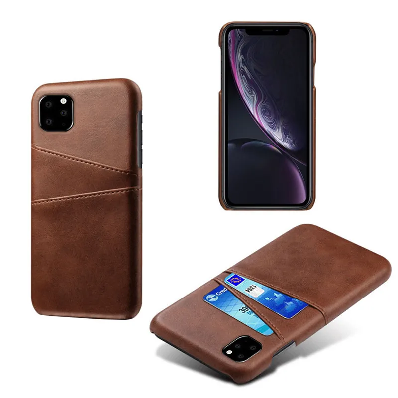 

For iPhone 11 pro max xs xr x 6 7 8plus Case Luxury Leather Credit Card Holder Wallet Cover Mobile Phone Case