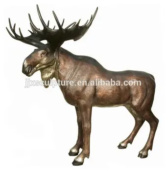 Life size moose statue