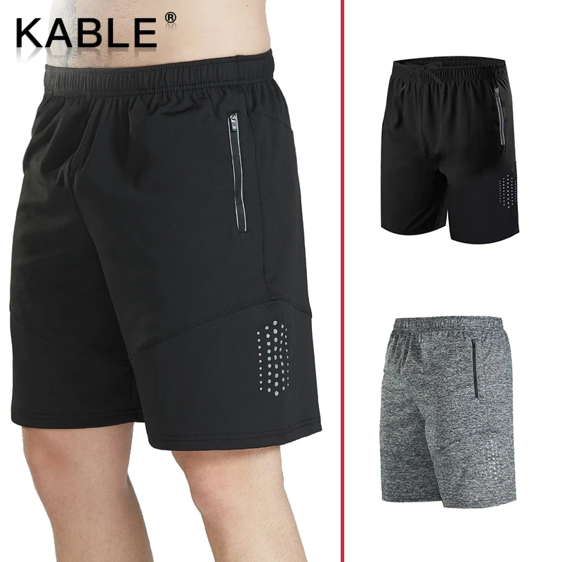 

Wholesale Fitness Male Gym Athletic Shorts Custom Logo Private Label Men Sports Shorts, Black, grey