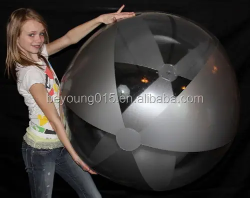 silver beach balls