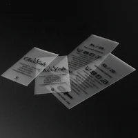 

Custom Size Name Logo Transparent Water Proof Printed TPU Acrylic Clothing Care Labels for Bikinis