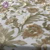 MX0095E polyester embroidery metallic sequence wedding silver sequin table cloth