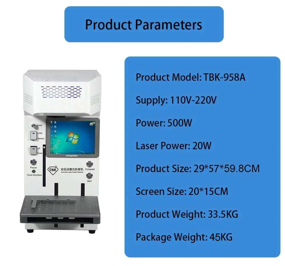 Lcd Laser Repair Machine laser Separating Engraving Machine  For IPhoneX XS Max 8 8+ Back Cover Glass Frame Separating Engraving