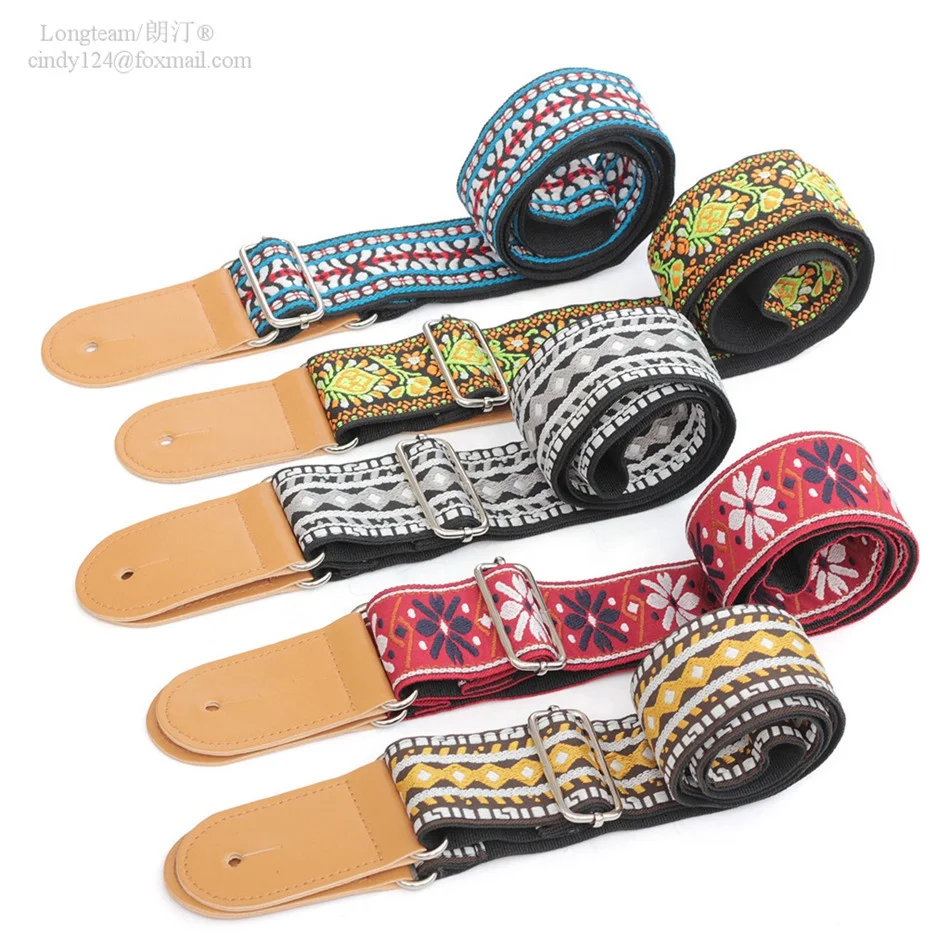 

bohemia style acoustic guitar strap bass and electric jacquard guitar strap embroidery style guitar straps