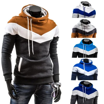 

Fashion Men Hoodie Sweatshirt Long Sleeve Tops Shirt Pullover Male Coats Outerwear, As shown