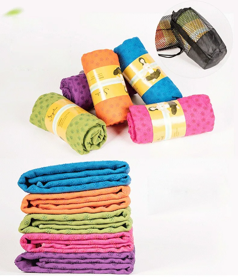 Wholesale Microfiber Yoga Towel Non Slip Silicon Dot,Absorbent Eco