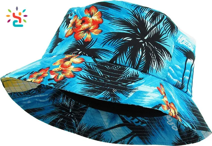 hawaiian bucket hat with string