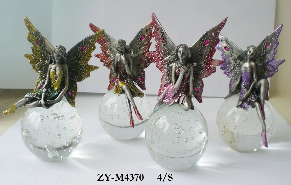 blown glass fairy figurines