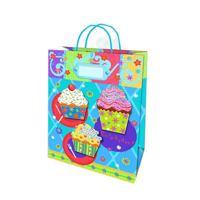 2019 Fancy Foldable Coated Gift Paper Shopping Bag With PP Rope Handles