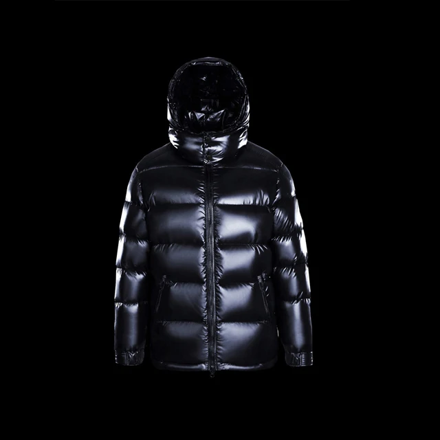

Canada Men's Black Shiny Nylon Puffer Down Jacket New Fashion Black Sports Varsity Winter Jacket Men Monday Cycle Wear Jacket