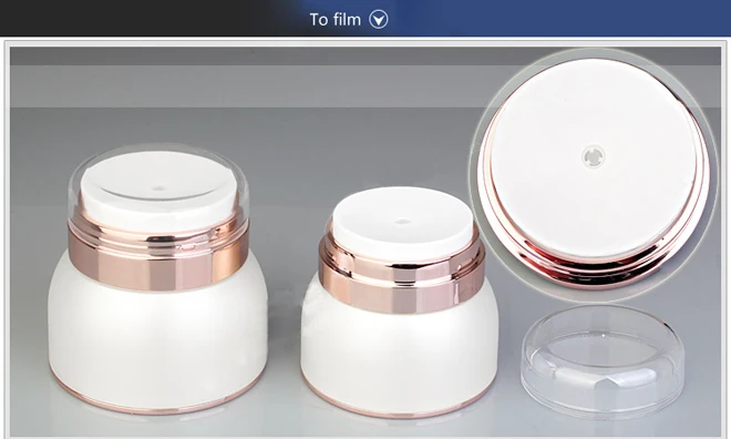 50g high grade double wall round white or gold cosmetics face cream empty plastic PETG container for skin care packaging