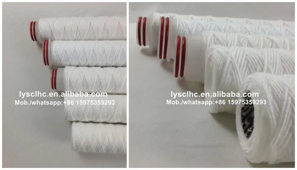 Customized size 5 micron 40 inch polypropylene string wound filter for industrial water filtration