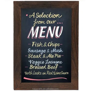 Vintage Framed Tabletop Kitchen Chalkboard Sign For Rustic