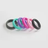 Flexible Rubber Band Silicone Wedding Ring Design for Women Sports 5mm Wide Logo Customization Silicone Wedding Band Ring