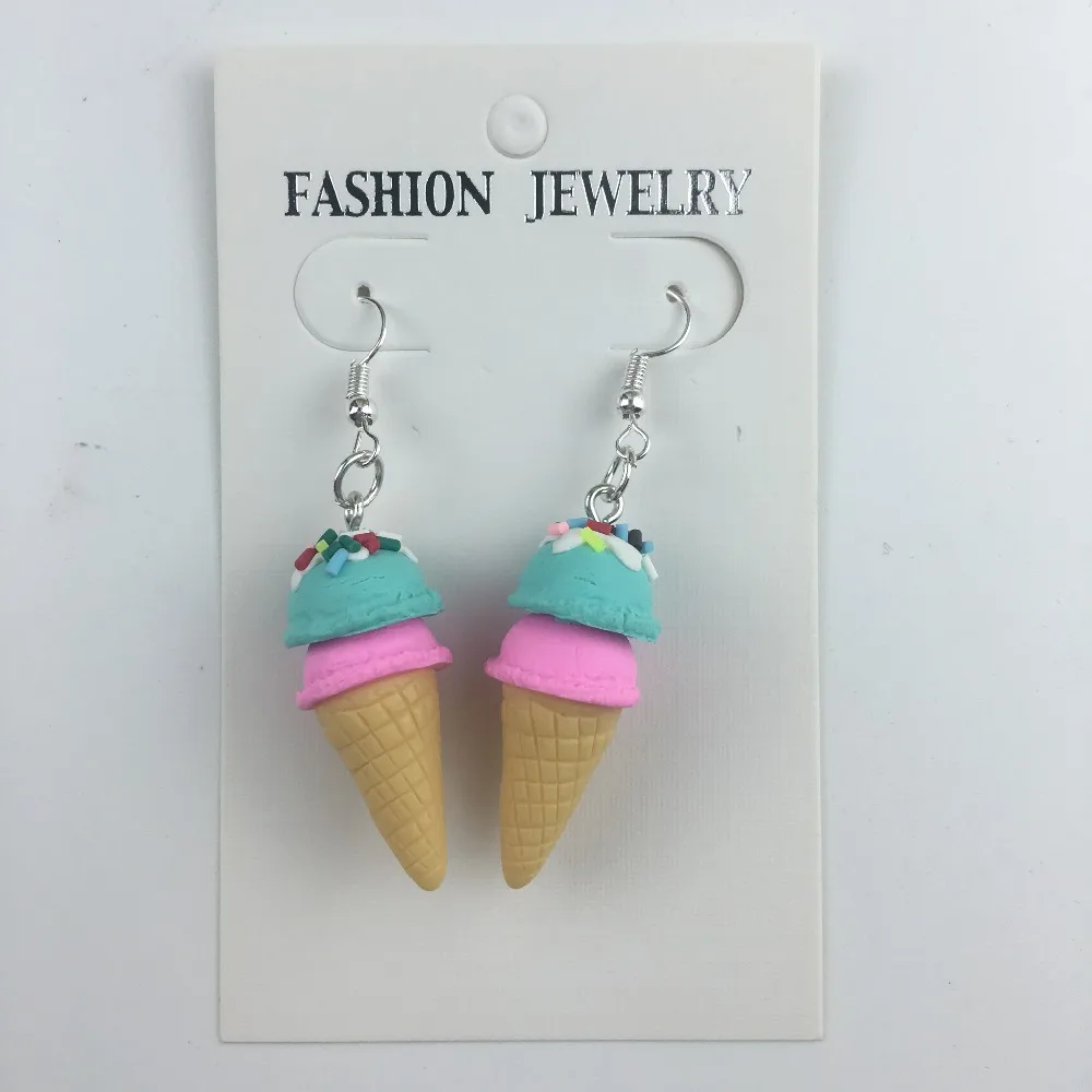 

Kawaii Polymer Clay Earrings For Girl Colorful Drop Cute Earrings Ear Accessories Statement Jewelry Christmas Gift, Same with photo,accept customize color