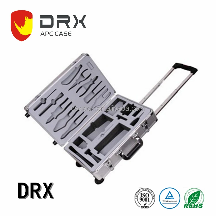 
IP67 ROHS approved Aluminum carry on plastic flight case with wheels 