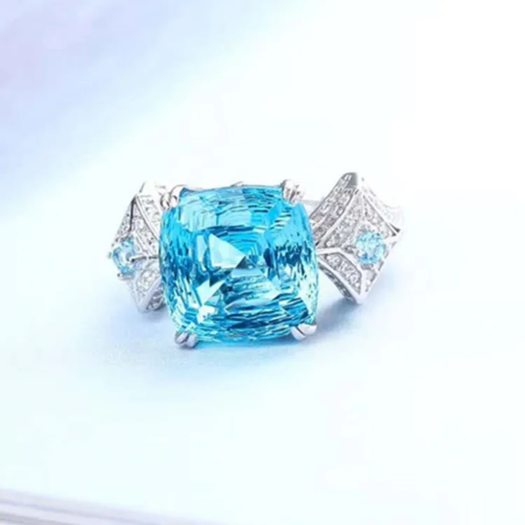 natural London blue topaz ring