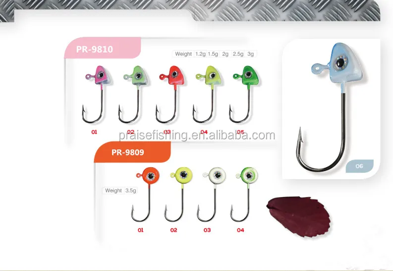 Wholesale High Quality Painted Fishing Jig Head Hook Lead Jig Head