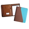 Travel new fashion custom business Promotion gift item blue leather portfolio diary set document pen holder zipper case