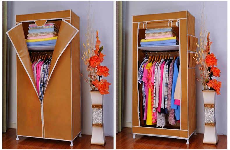 Bedroom Clothes Storage Assemble Fabric Wardrobe Hot Sale Portable