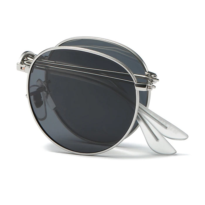 

fashionable personality cool slim temple metal foldable sun glasses