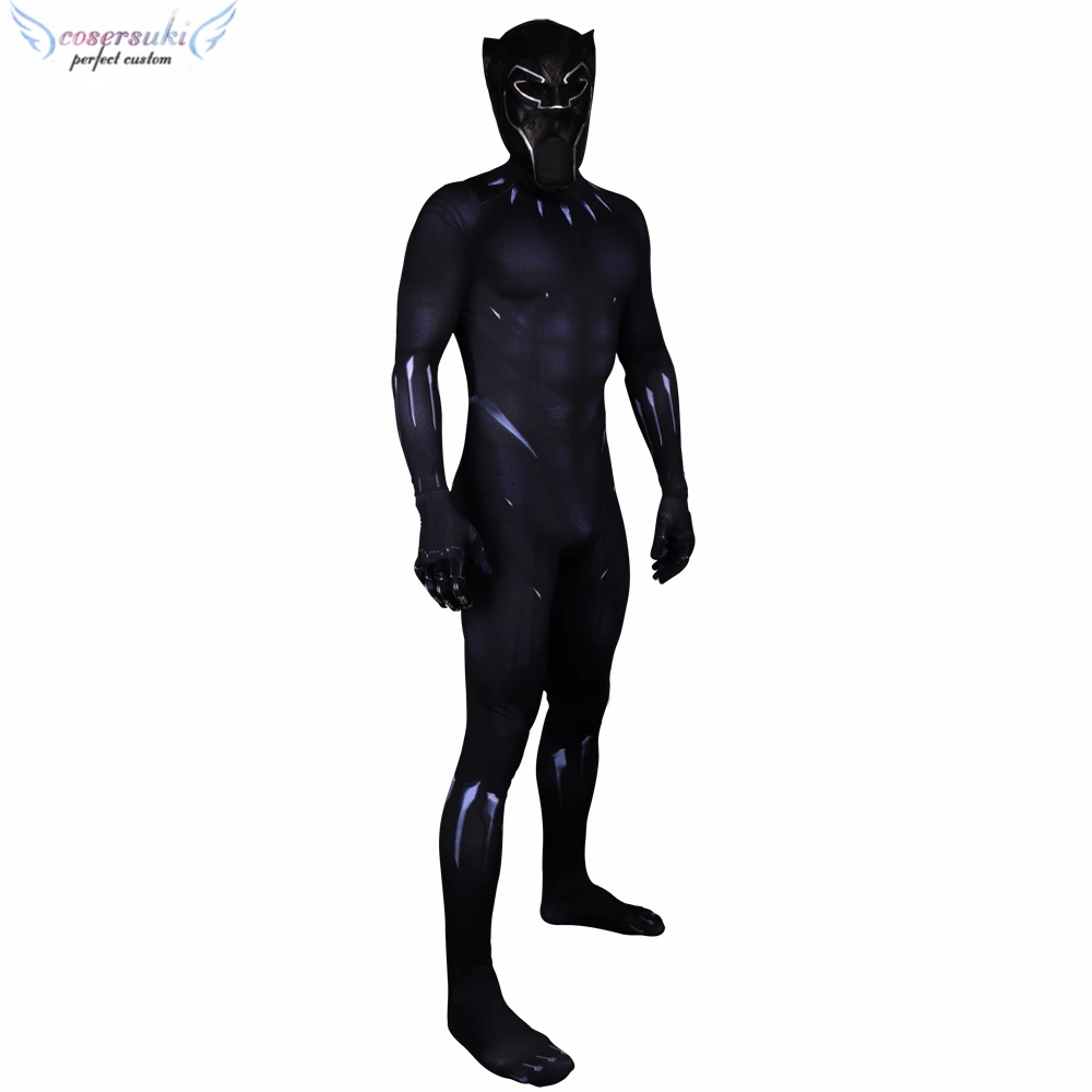 

Marvel Black Panther Adult Tights Avengers zentai Jumpsuit Performance Cosplay Costume Mardi Gras Carnival