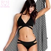 Wholesale Black 2 Piece Cross Strap Backless Quick-drying Sexy Extreme Micro Bikini Swimsuit